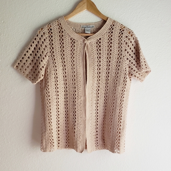 Serengeti Tops - Serengeti Boho Cotton Open Knit Crochet Cardigan